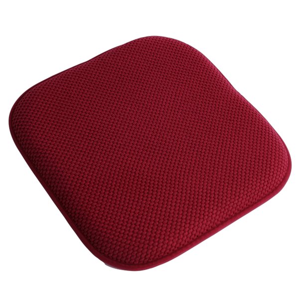 4 Pack: Premium Memory Foam Non Slip Chair Cushions, Burgundy